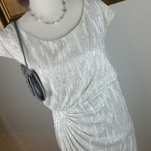 Connected Woman Silver Sheath Cocktail Dress 20W